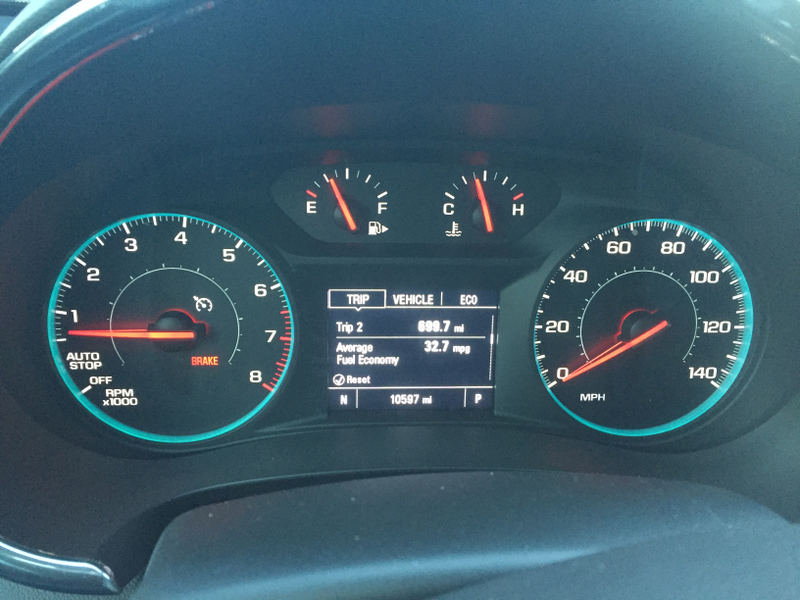 The mileage I put on it between picking it up and getting back to my parents house last night, put another 5 miles on it driving it back to the rental place.